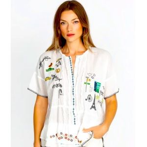 - Johnny Was Voyage Blouse Size Medium